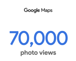 Google Map showing 70,000 Views